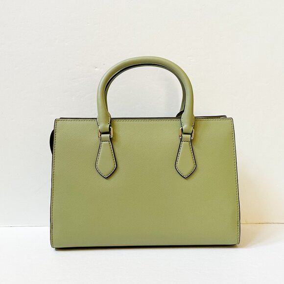 Michael Kors Sheila Medium Satchel Shoulder Crossbody Bag Light Sage - Picture 2 of 12